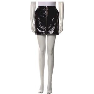 L'AGENCE Shiny Black Skirt